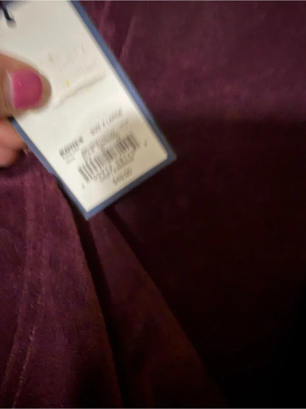 Croft & Barrow Maroon Velour Jacket
